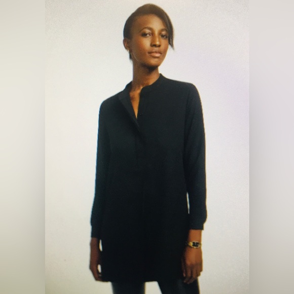 Elegant Anne Klein Nehru Black Tunic NWT - Picture 4 of 8